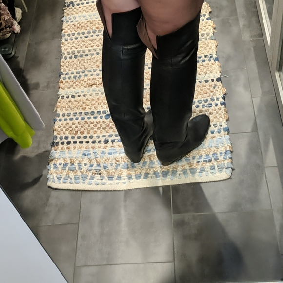 Lanvin Thigh High Black Leather Boots. Size 39 - Picture 6 of 8